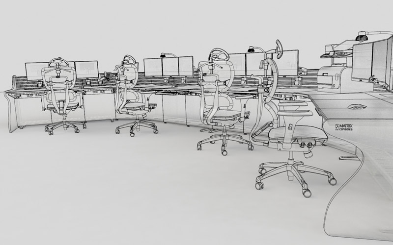 調(diào)度中心控制臺結(jié)構示意圖